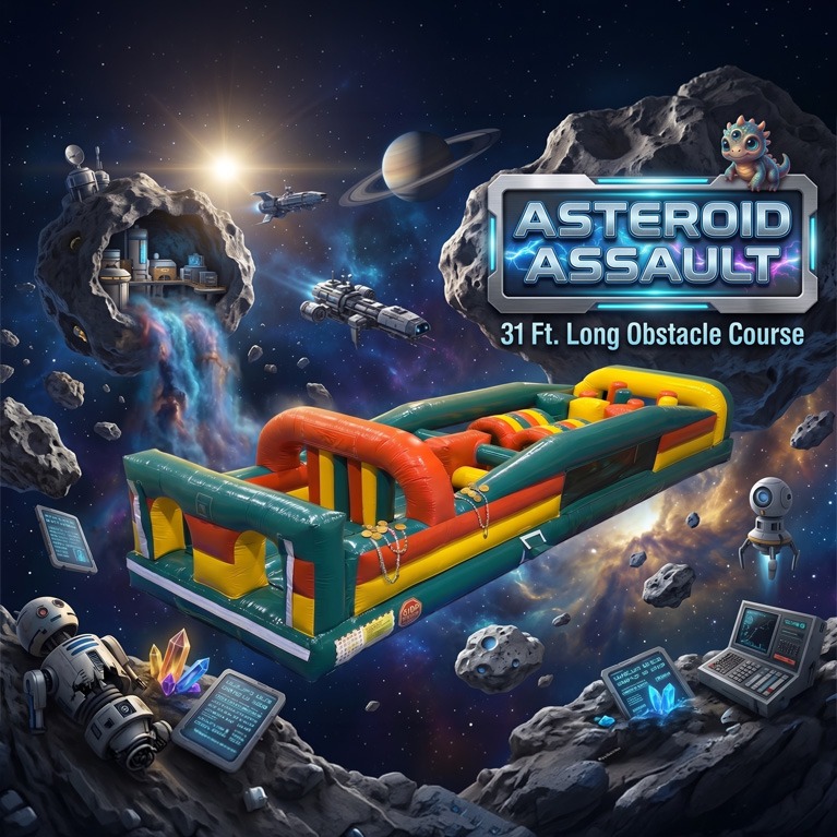 Asteroid Assault 31 foot space themed obstacle course